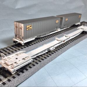 HOゲージ コンテナ車 2両セット 全長30cm WALTHERS Flexi-Van Flat Car with Trailer