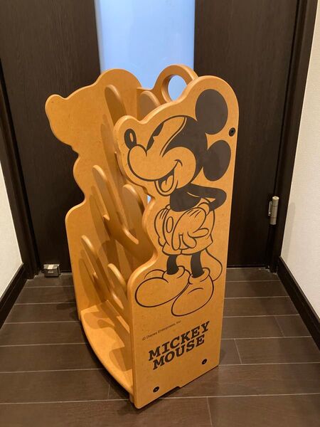 ディズニー ミッキーマウス 木製 スリッパラック レトロ
