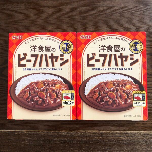 エスビー食品 青春のごちそう 洋食屋のビーフハヤシ 160g 2個