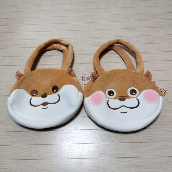 可愛い嘘のカワウソ ぬいふわトートバッグ ③