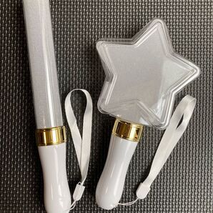 15色のカラーチェンジ・スティック型LEDペンライト+ 星型LEDペンライト セット