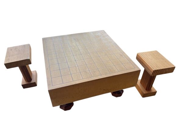 木製 将棋盤 脚付 駒台2本 ボードゲーム