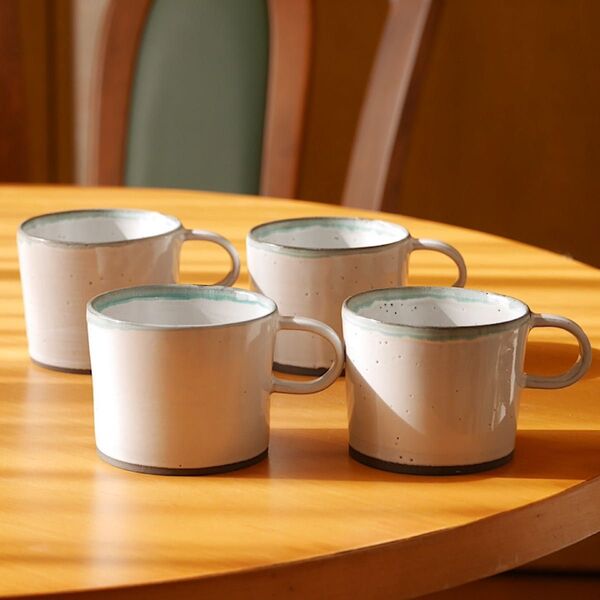 マグカップ 4個 スープカップ コーヒーカップ おしゃれ 食器 陶器 グレー