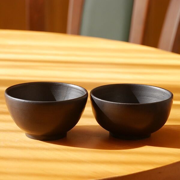 ご飯茶碗 2個 小さめ飯碗 小鉢 ボウル 黒マット おしゃれ 陶器 食器