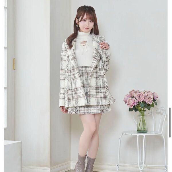Ros Muse tweed check jacket ロゼミューズ