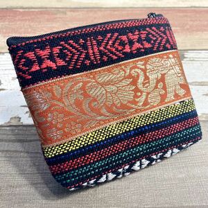  Thai production * Mini pouch O ethnic race Asian men's lady's casual case make-up pouch pouch geli cotton Thai Thai miscellaneous goods 