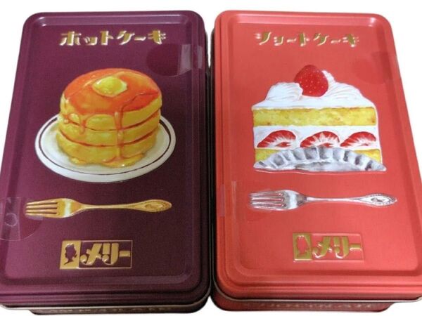 メリーチョコレート ホットケーキ缶 ショートケーキ缶