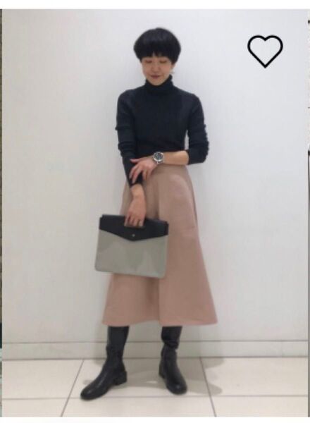 UNIQLO コットンフレアミディスカート W82
