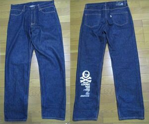  очень редкий! сделано в Японии HEAD GOONIE Denim джинсы TOKYO CITY PIRATES краска размер неизвестен CHANNEL5 head g- колено 