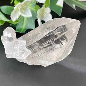 高品質 ガネーシュヒマール産ヒマラヤ水晶 原石 68g 超透明 虹入り