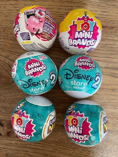 6個セット3種類 ディズニー キティーミニブランズ 5サプライズ シリーズ2