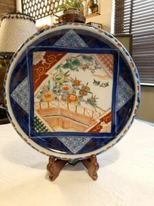  antique overglaze enamels decoration plate 
