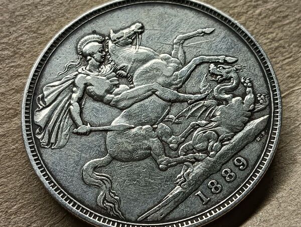古銭 銀貨 硬貨 外国古銭 貿易銀 イギリス コイン ヴィクトリア女王 1889年