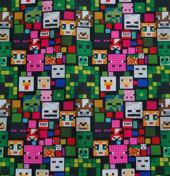 1セット♪ マインクラフト 生地 Fグリーン ※同梱割引はおまとめしますので購入前にコメント下さい