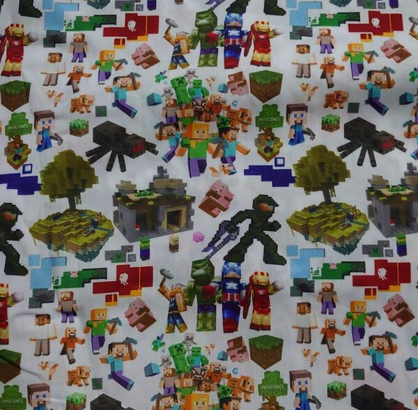 2セット♪ マインクラフト 生地 ホワイト② ※同梱割引はおまとめしますので購入前にコメント下さい