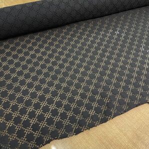 ピクセルドット 綿レースニット 98cm巾×1m 水玉透かし編みジャガードニット