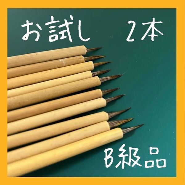 お試し 2本 10本 いたち面相 筆 習字 書道 墨 絵の具 絵画 日本画 風景画 長い 細い 絵筆 用具 用品 訳あり