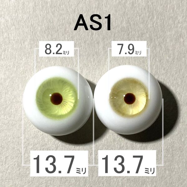 【AS1】約13.5ミリ グラスアイ