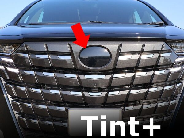 Tint+何度も貼れる エンブレム スモークフィルム(ブラックスモーク5%) 新型アルファード 40 系