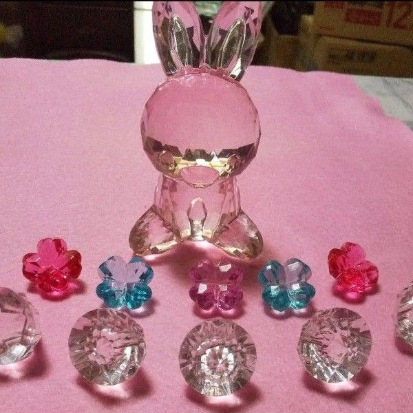 アクリルアイス うさぎ 置物セット