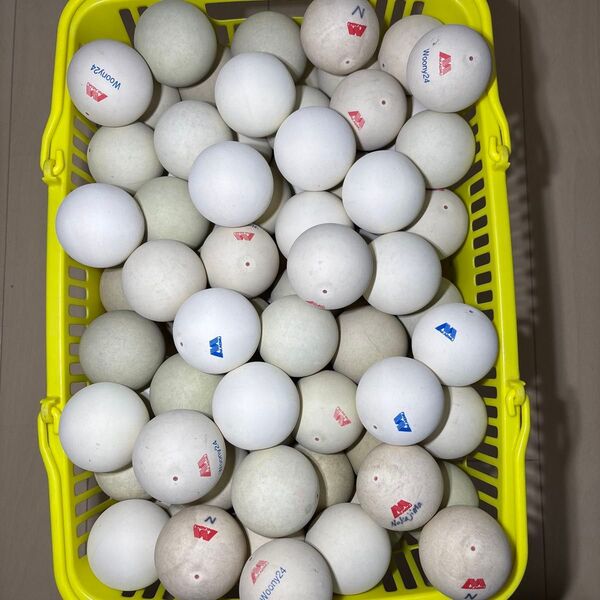 【早い者勝ち】ソフトテニス ボール アカエム 公認球 48球 中古 美品