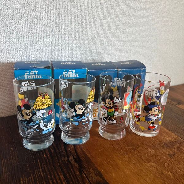 ディズニー×ファンタ グラス4点まとめ売り