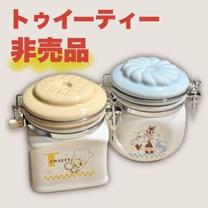 トゥイーティー 非売品 ミスタードーナツ 陶器のポット 2個セット ワーナー