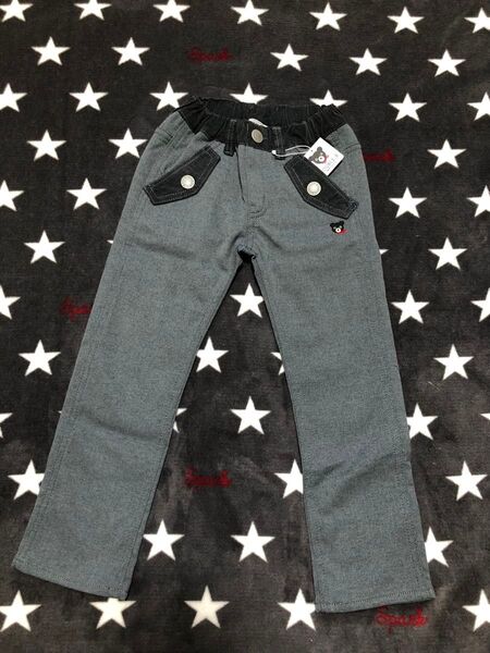 新品★110★ダブルB★お洒落な秋冬パンツ★グレー★お出掛け★ミキハウスホットビスケッツ★CBN015