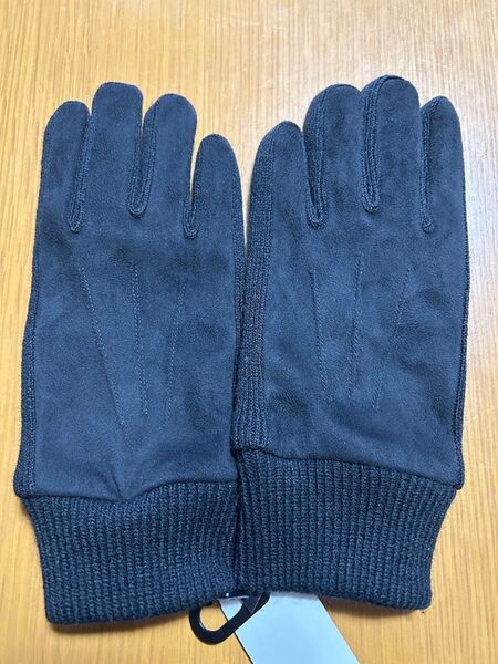 ☆新品ヒートテックライニンググローブ スウェードタッチ 手袋 ユニクロ 防寒 ブラック 黒 ストレッチ UNIQLO モンベル