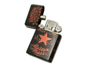  Vanson VANSON GEAR TOP oil lighter GT-ARM installing penguin lighter V-GT-08 Star design black new goods 