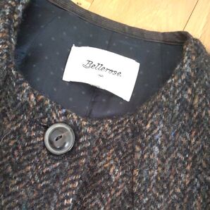 Bellerose ツイードコート wool cotton 黒 系 ベルギー