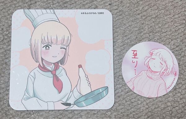 もちづきさん コラボカフェ コースター ステッカー 2点セット