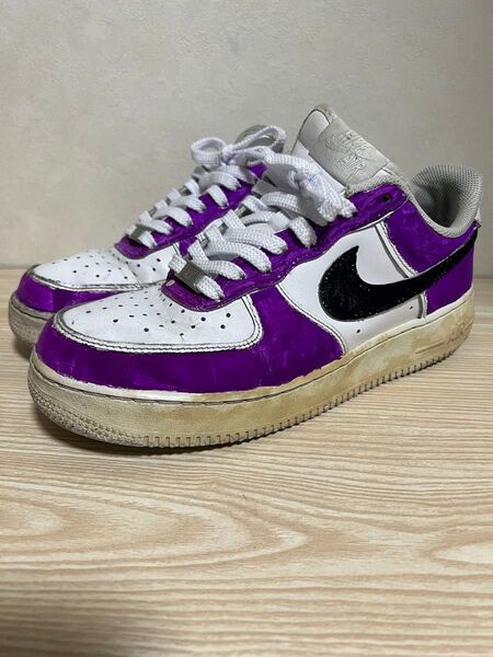 NIKE airforce1 エアフォース1 パープル ローカット カスタムペイント カスタムスニーカー ハンドペイント