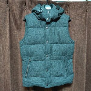 【送料無料】GREEN LABEL RELAXING ダウンベスト グレー ウール カジュアル