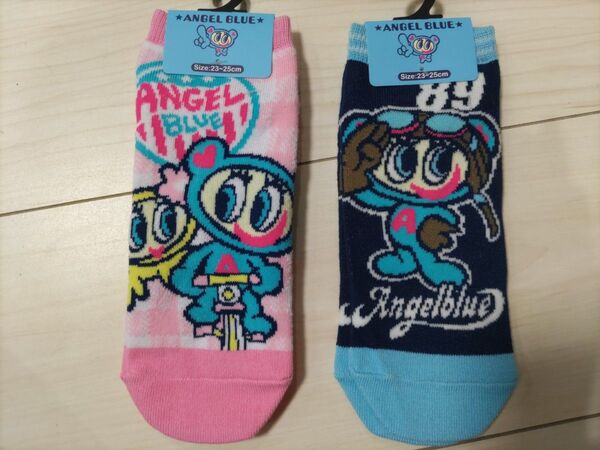 【エンジェルブルー】 靴下2点セット 23‐25cm