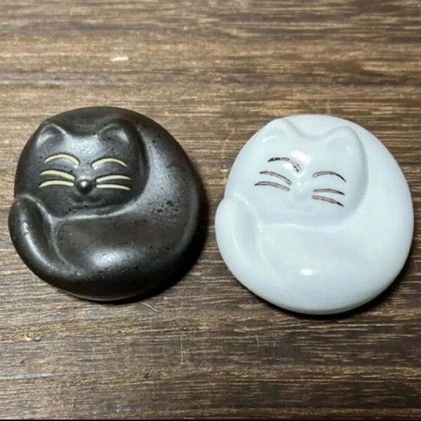 黒猫 白猫 箸置き 置き物 インテリア 雑貨 ねこ
