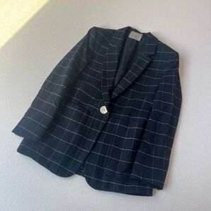 VONDEL フォンデル 格子柄ジャケット ウール 黒 フォーマル