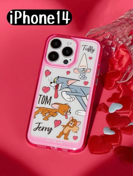 iPhone14ケース トム&ジェリー 透明 スマホケース