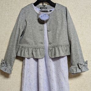 式典用、BeBeのフォーマルワンピ&ボレロ 。ほぼ新品! コスプレ衣装 熊本 制服 ツイード 入学式
