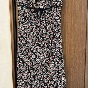 ☆ 未使用品 イマージュ 花柄フリル ノースリーブ ワンピース ☆