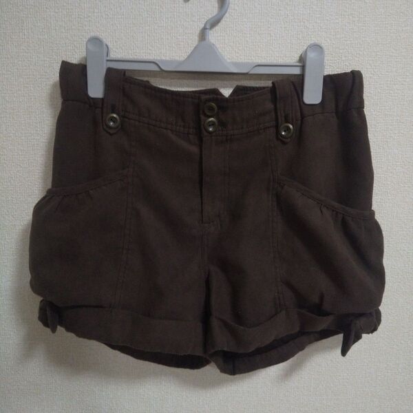 pageboy ショートパンツ キュロット ブラウン こげ茶色 Mサイズ かぼちゃパンツ