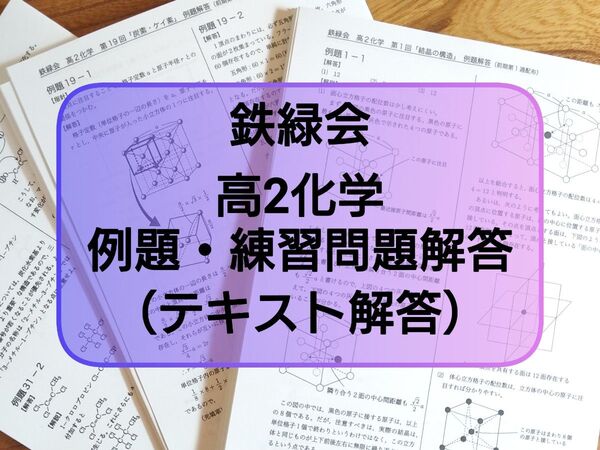 鉄緑会 高2 化学 基礎講座 例題解答 フルセット 河合塾 駿台 鉄緑会 Z会 東進 SEG