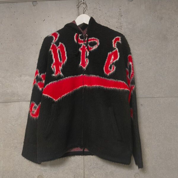【美品】Supreme Accent Brushed Zip Up Hooded Sweater Mサイズ