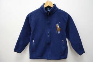 32S ラルフローレンRalph Laurenビッグポニーフルジップフリースジャケット【kids　S】