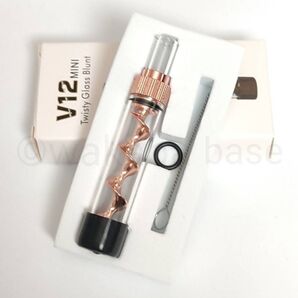 【送料無料 新品未使用】ツイスト パイプ V12 MINI 【ローズゴールド】 チェーン ガラス ブラント パイプ