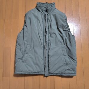 ビームスプラスBEAMSPLUS+パフベスト小松マテーレXLセージグリーン プリマロフト LEVEL7 中綿 VEST