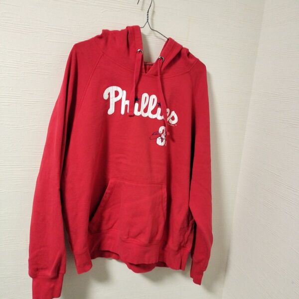Philadelphia Phillies #3 Bryce Harper 赤 パーカー フィラデルフィア・フィリーズ ハーパー