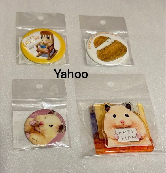助六の日常 アクスタにもなるアクリルクリップ 缶バッジ アクリルスタンド キンクマハムスター