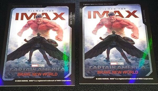 imax キャプテン・アメリカ ブレイブ・ニュー・ワールド 入場特典カード 2枚