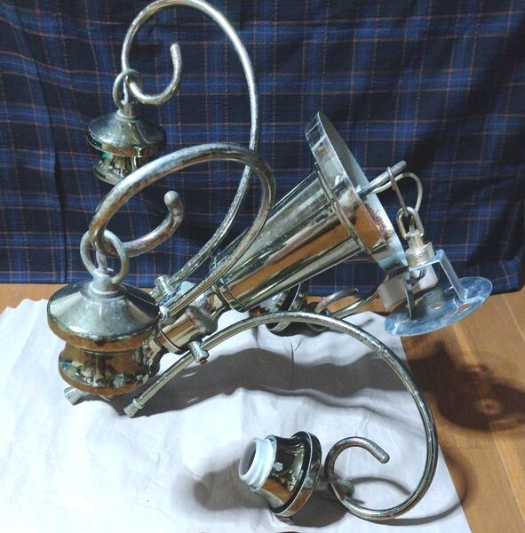 照明 天井照明 シーリングライト E26 レトロ ヴィンテージ インテリア トラディショナル ダークアカデミア シャンデリア 金色